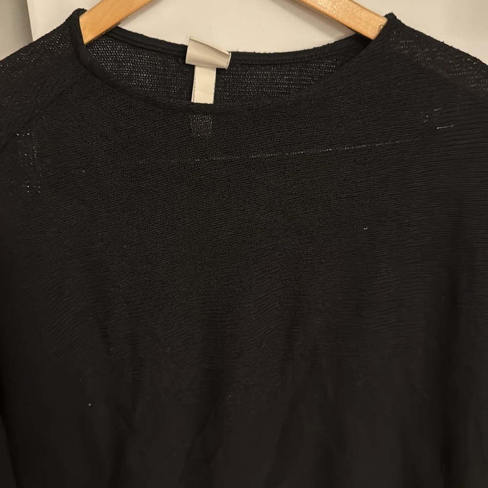 See through black sweater
